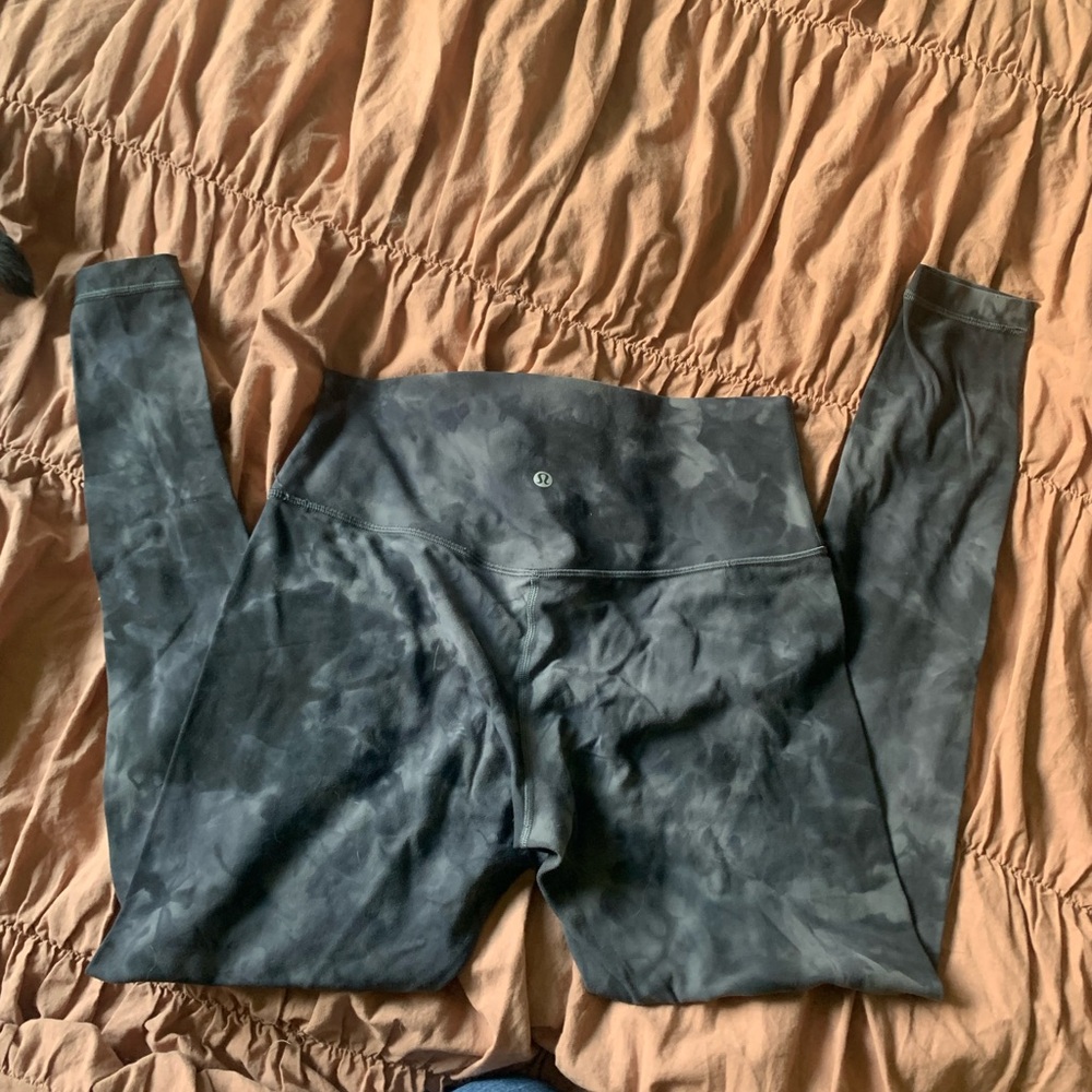 Lulu Black Tie-Dye Leggings